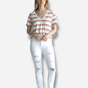 🌸New🌸Pink Victorias Secret Striped T-shirt Top M